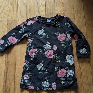 Floral sweatshirt dress